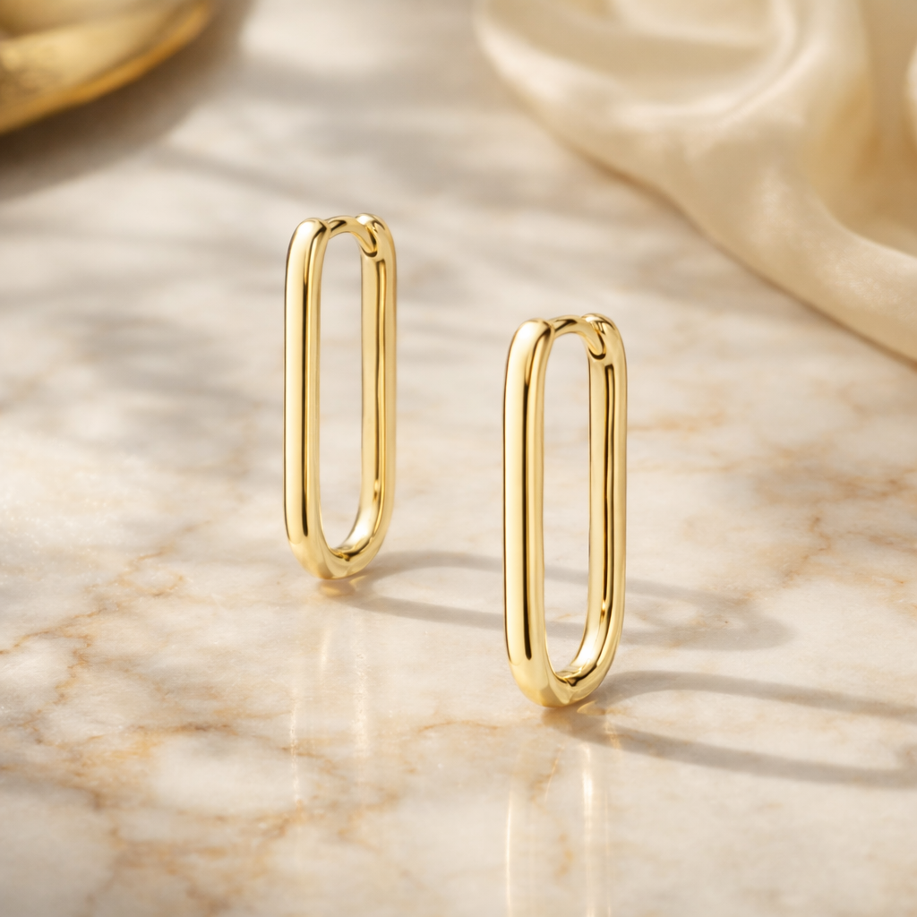 Pozłacane kolczyki TONDE